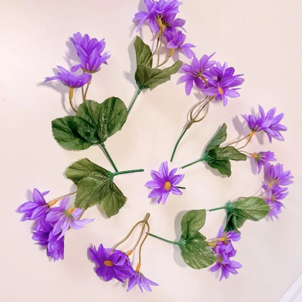 LIFELIKE Purple Daisy Flower Picks Daisies Floral Home Decor Arrangement Wreath